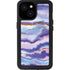 Blue Violet Watercolor Geode iPhone 15 Waterproof Case